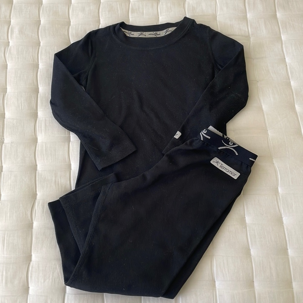 Terramar Microthermal Long Underwear Top and Bottoms Set, Size 2T